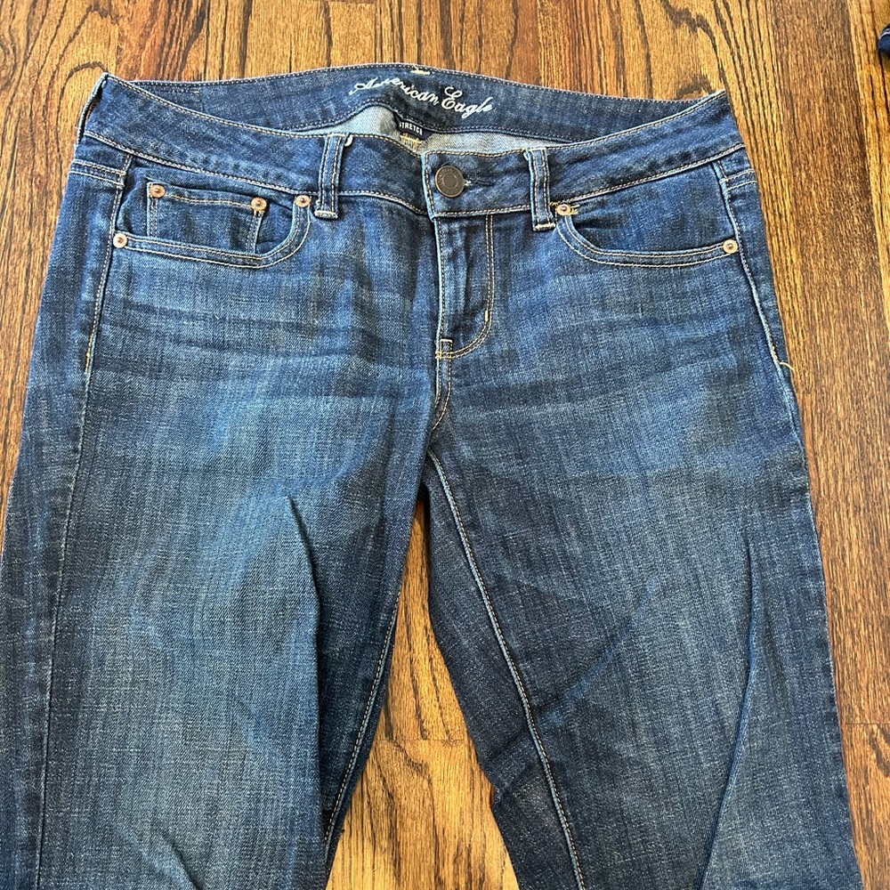 American Eagle straight dark wash size 8